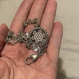 Brighton Silver Snowflake Charm Bracelet
